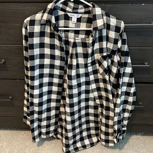 Black and white flannel tunic